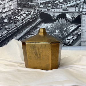 Square Large Antique Gold Trinket Box