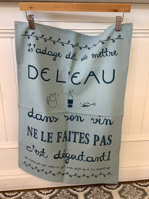 French Cotton Tea towel - De L’Eau