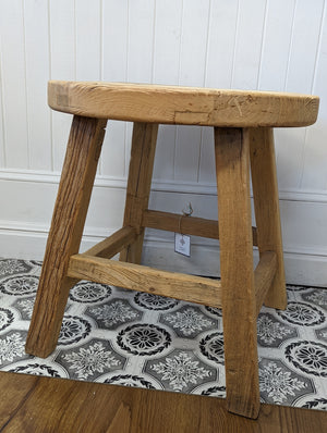 Handmade Bleached Wood Side Table