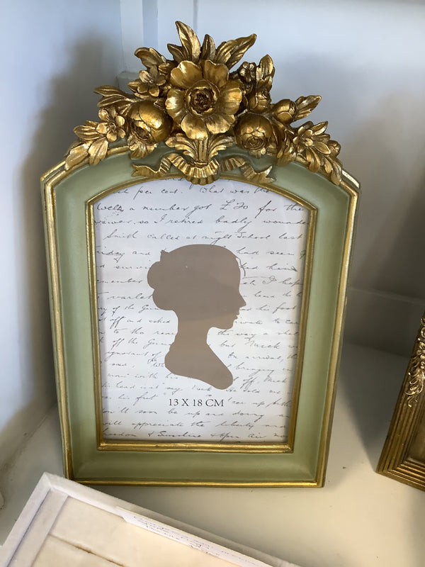 Josephine Green & Gold Ornate Frame 5x7 inch French Cargo