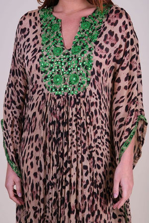 Miss June Paris - Lourdes Kaftan - Green