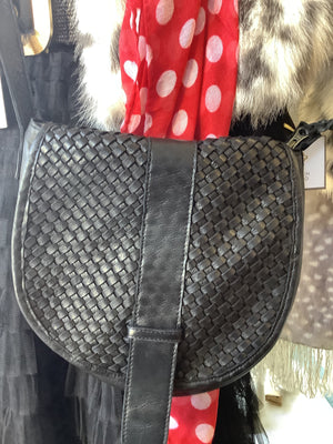Hideaway Black Leather Bag