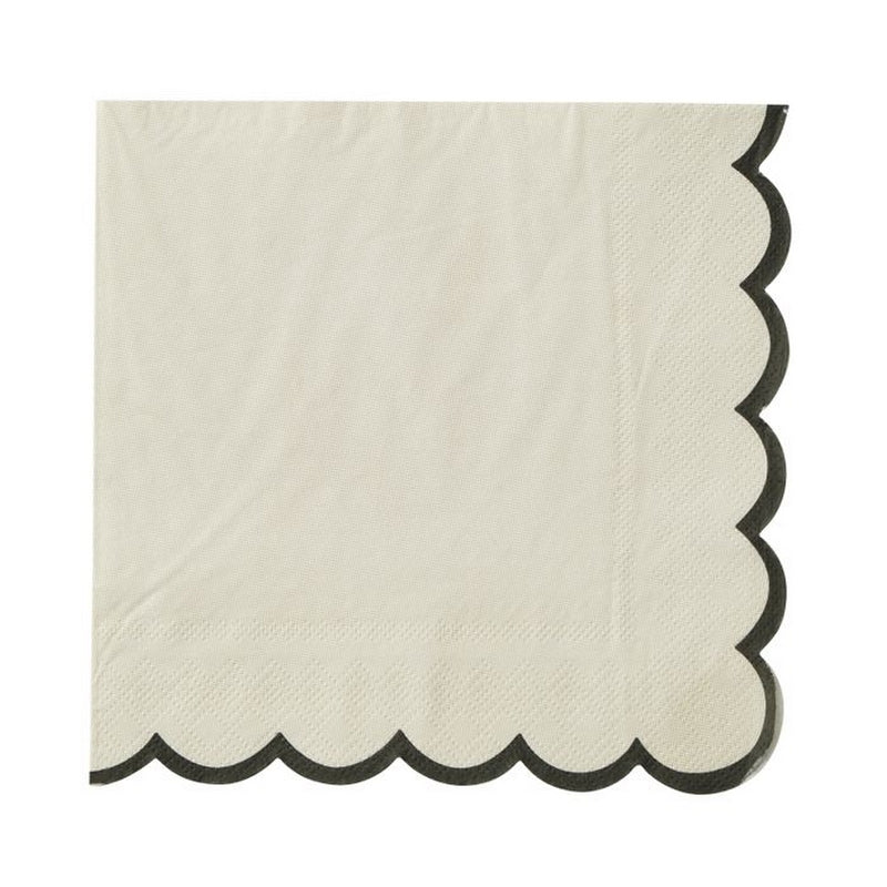 Halcyon 20-Pack Napkin in Ivory & Black