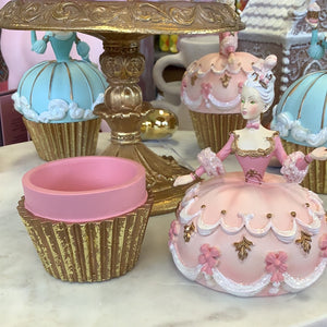 Marie Antoinette Ceramic Cupcake Trinket box