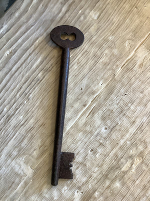 Large vintage farmhouse iron Key