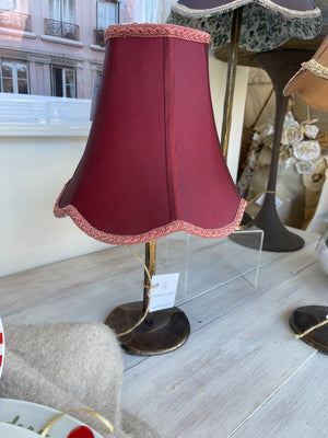 Vintage Hand made Light shade - Dark Red