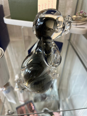 Vintage Glass Dog Sculpture - Murano Glass