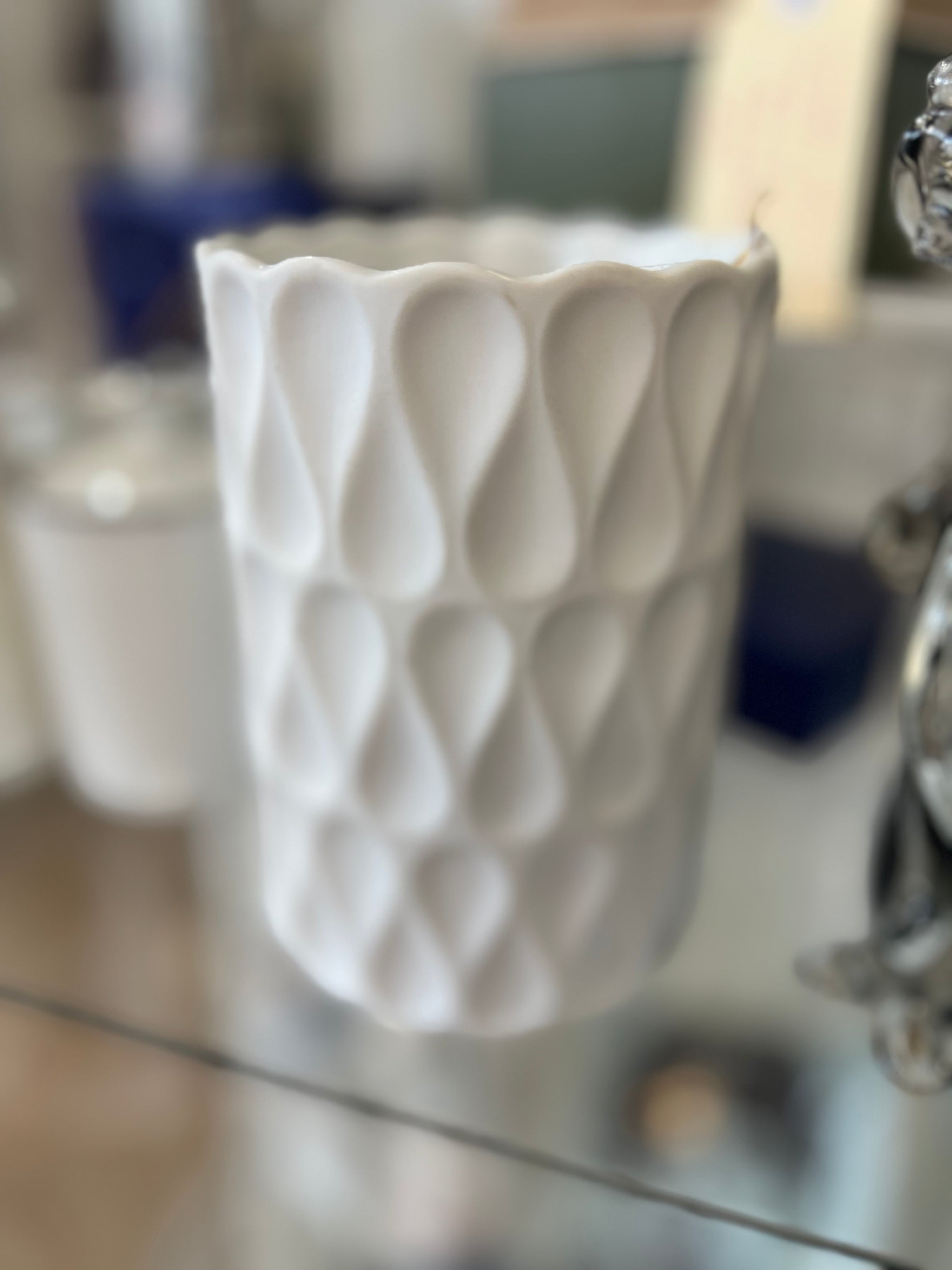 French Whtie Porcelain Vase - Bernardaud