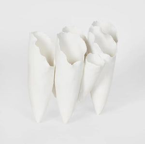 Antje Cône Vase - White