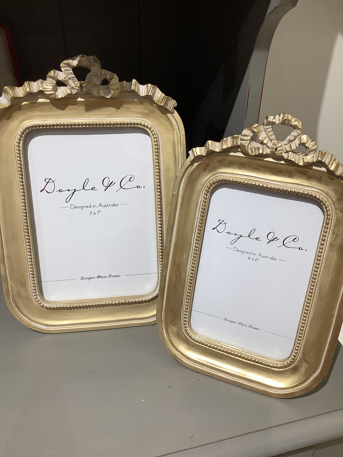 Gold Bow Photo Frame