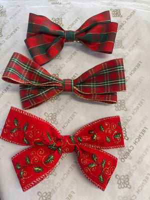 Hand Made Christmas Hair Bow