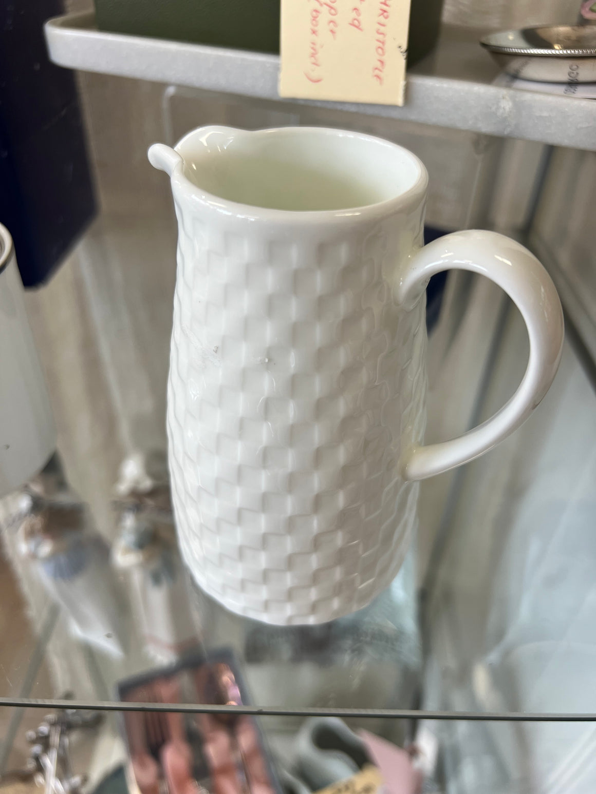 Vintage Milk Pourer/Jug - White/Wedgewood