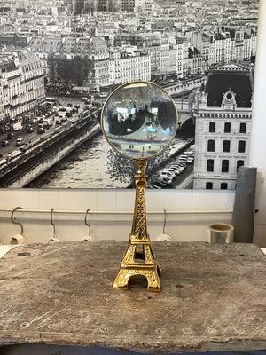 Golden Eiffel Tower Magnifying Glass