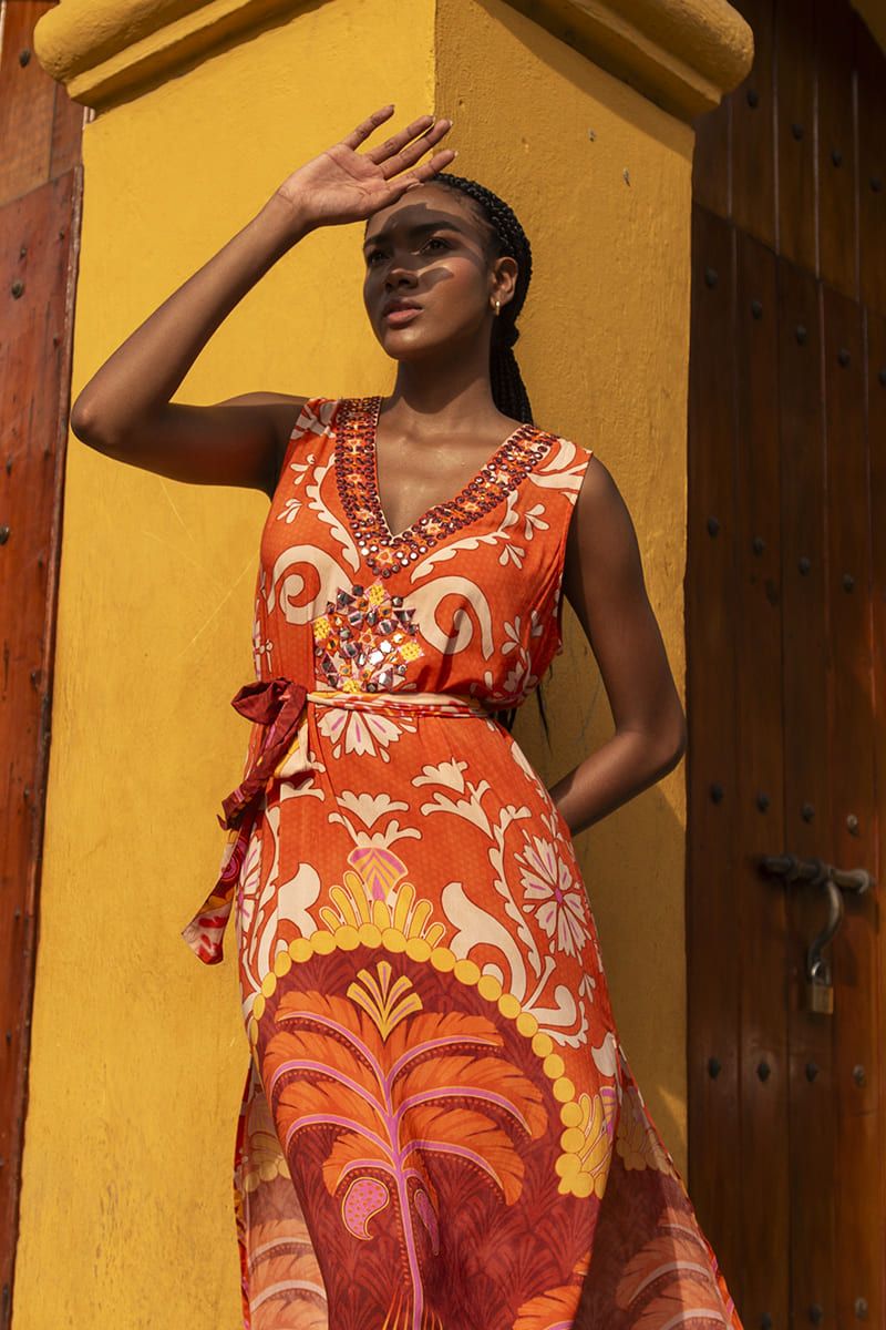 Miss June Paris - Fernanda Dress - Orange