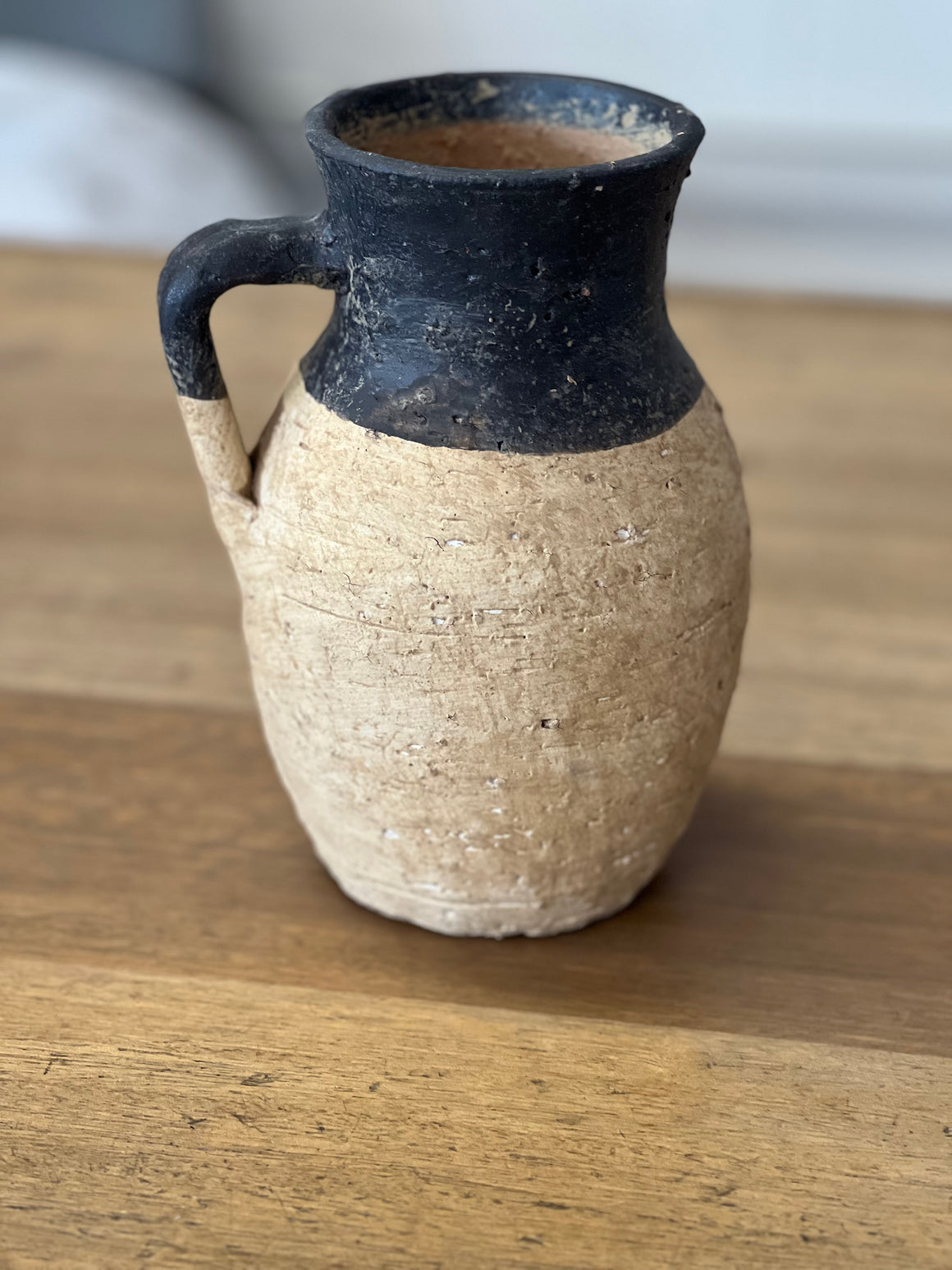 Silas Jug - Black and Rustic Beige