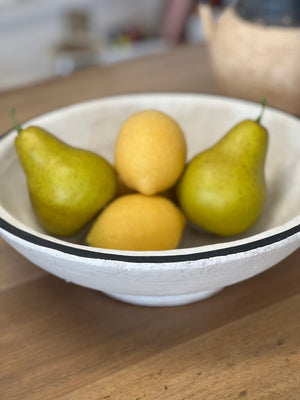 Lisbon Bowl - Black and Rustic White