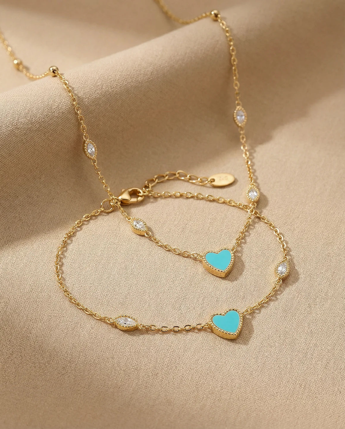 Zag Bijoux Scupetu Bracelet - Gold & Turquoise