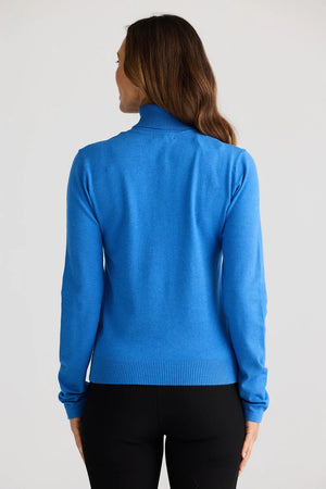 Skye Long Sleeve Knit Top - Mediterranean Blue