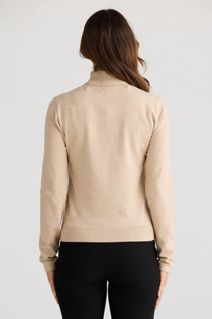 Skye Long Sleeve Knit Top - Natural