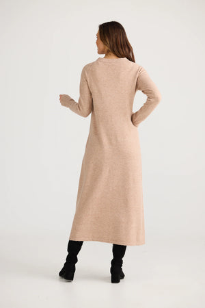 Dandelion Long Knit Top - Fawn