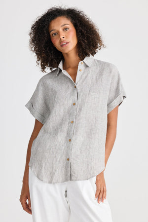 Dune Shirt - Charcoal Fleck