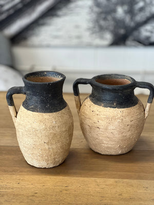 Silas Jug - Black and Rustic Beige