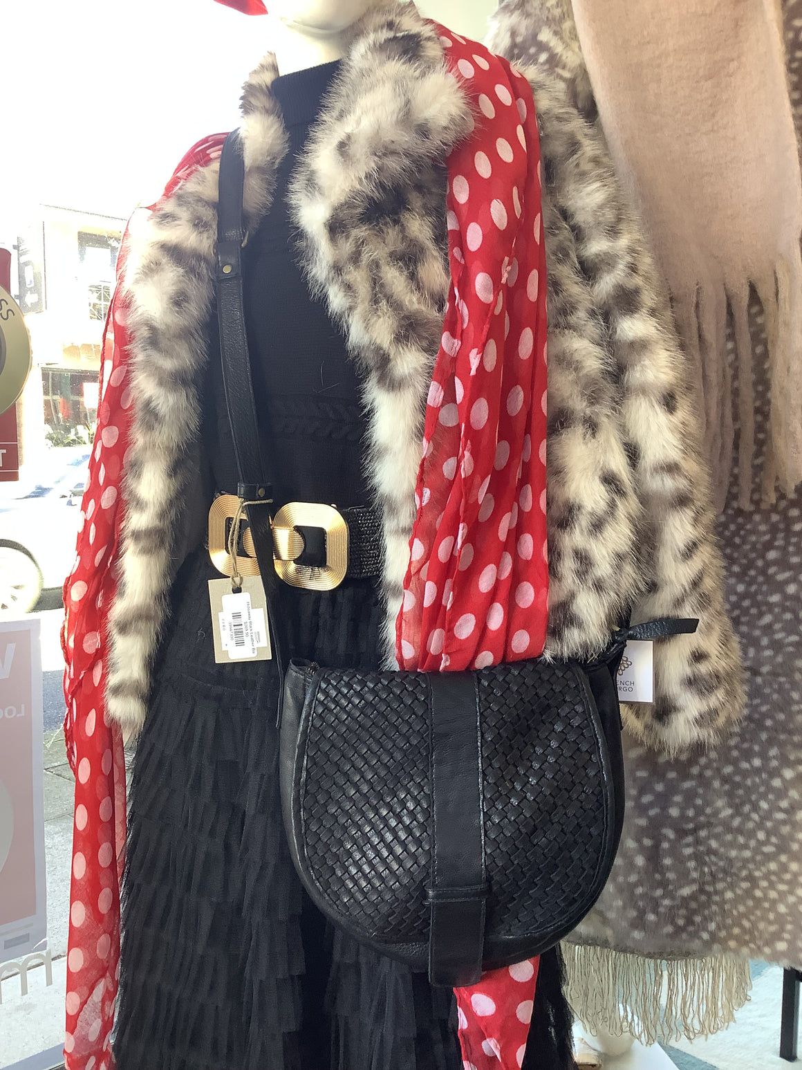 Hideaway Black Leather Bag