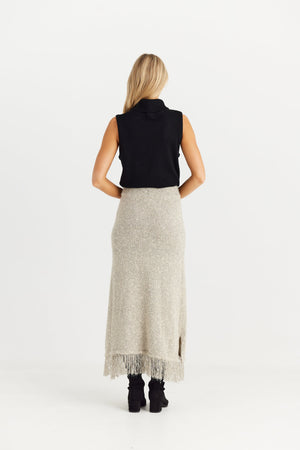 Seville Knit Skirt - Oatmeal