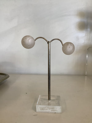 Sandy Earrings - White Marble / Apple Marble