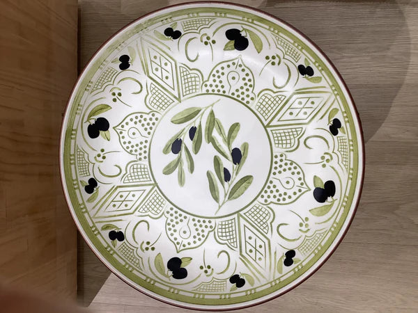 Large Olive Ceramic Platter