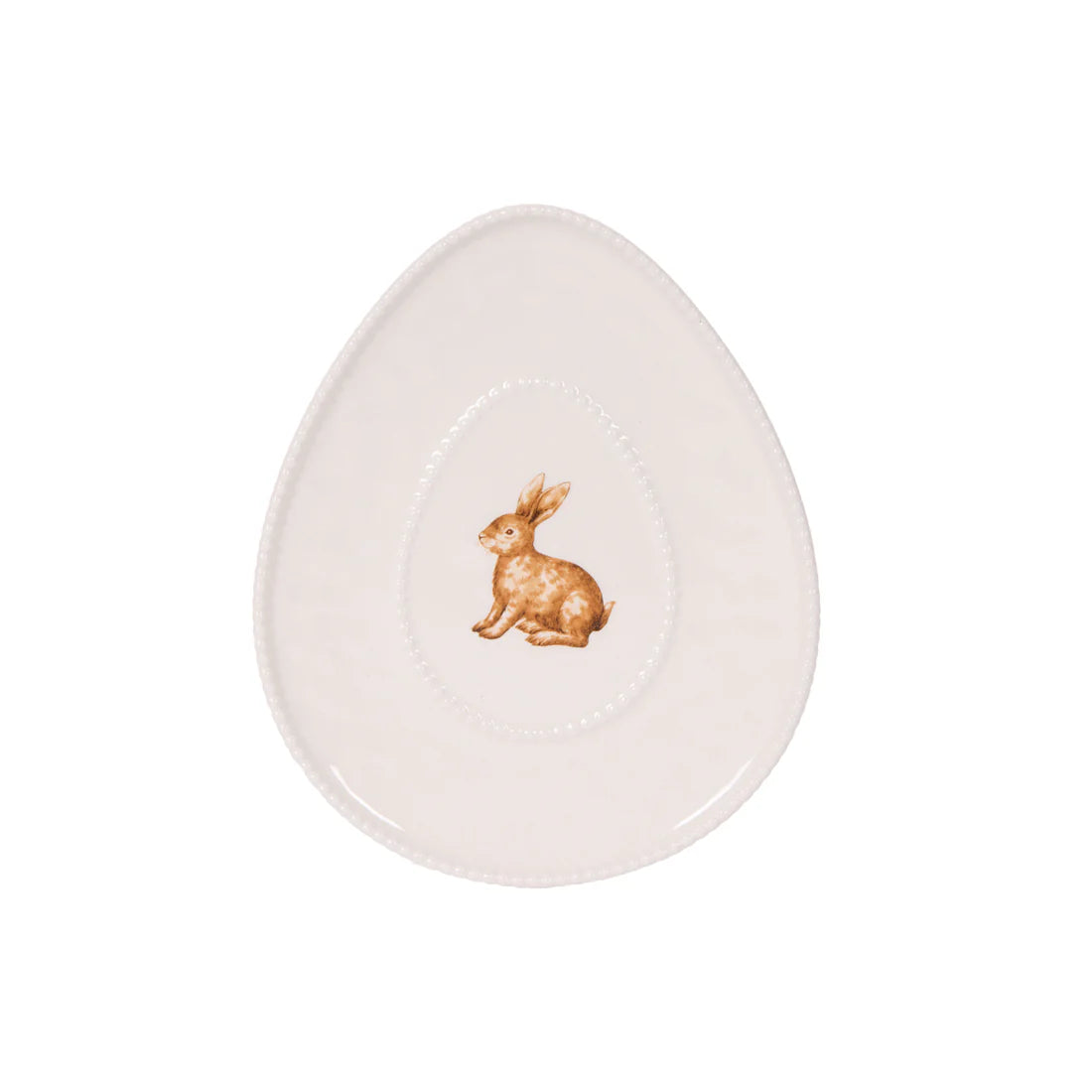 Sitting Rabbit Egg Shaped Plate