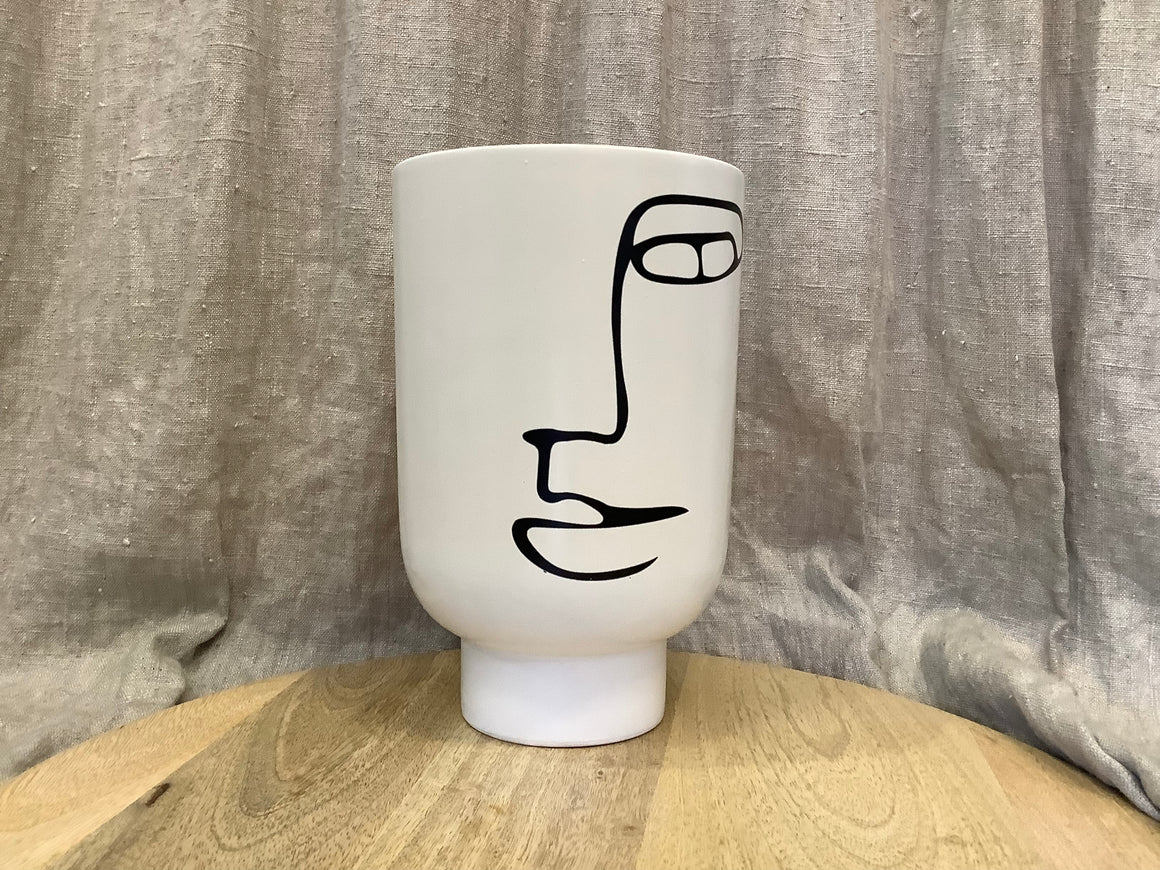 Pablo Picasso Inspired Black & White Vase