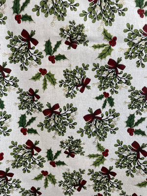 Hand Made Christmas Table Runner -Holly and Ivy