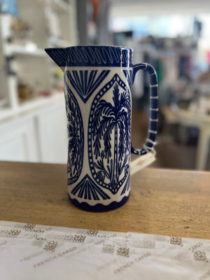 Del Sol Large Jug - Navy & White