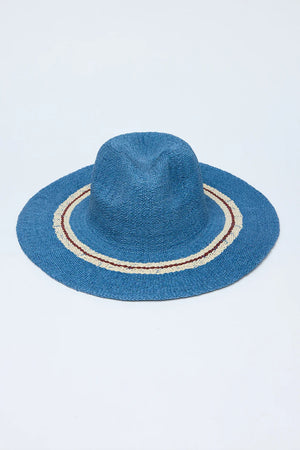 Marina Hat - Navy/Red