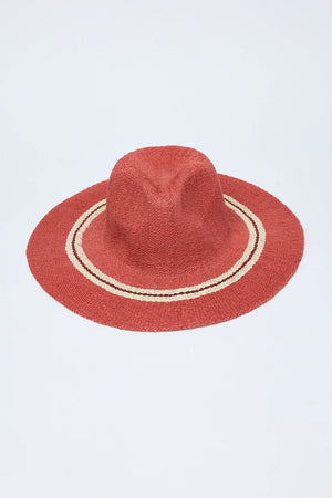 Marina Hat - Navy/Red