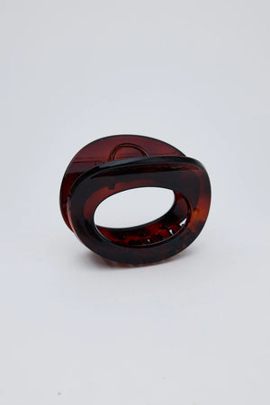 Lara Hair Claw - White/Taupe/Black Gloss