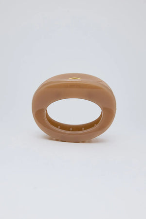 Lara Hair Claw - White/Taupe/Black Gloss