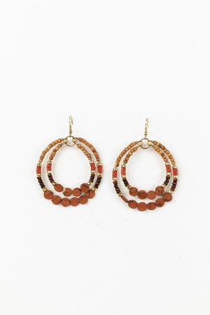 Rosetta Earring - Rust