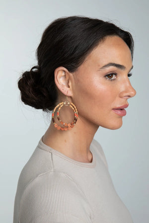 Rosetta Earring - Rust