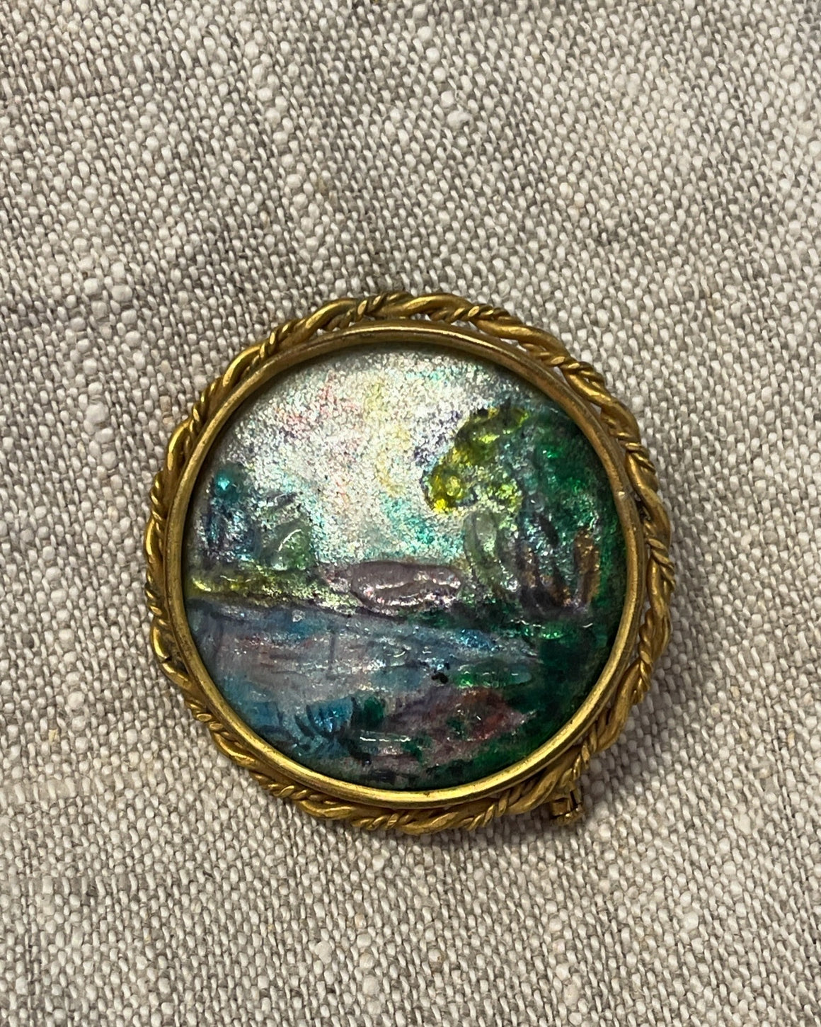 Antique Limoges brooch 2