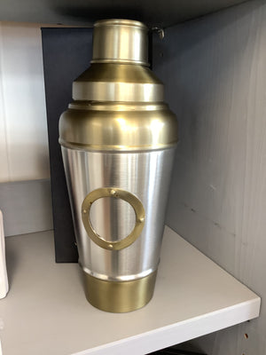 Cocktail Shaker - Steel & Antique Brass
