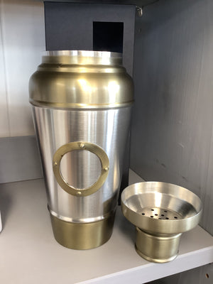 Cocktail Shaker - Steel & Antique Brass