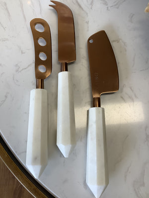 Cheese Knife Set - Copper Marble