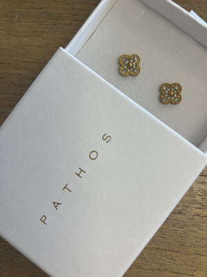 Karpathos Clover Earrings - Gold