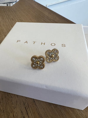 Karpathos Clover Earrings - Gold