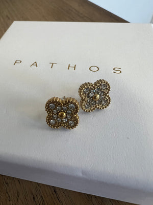 Karpathos Clover Earrings - Gold