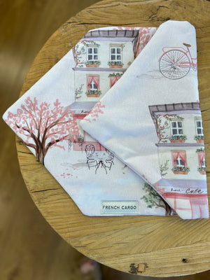 Parisian Street Scene Placemats - Pink