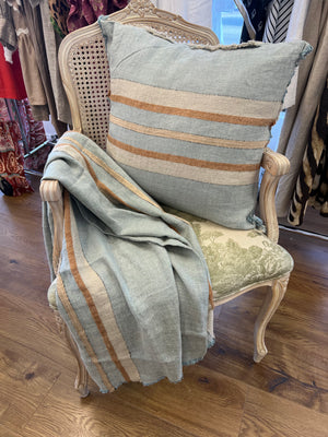 Provence Throw - Seafoam Stripe