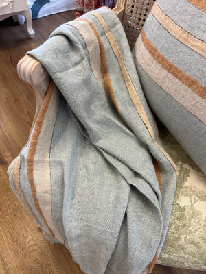 Provence Throw - Seafoam Stripe